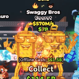 Buy Swaggy Bros | Gold +3 trait | 570m/s | (Z1) 500-749 M/s - Steal a Brainrot