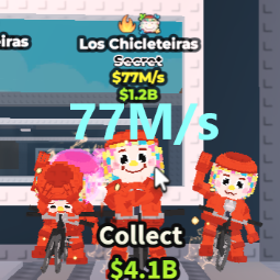 Buy Los Chicleteiras 77M/s 50-99 M/s - Steal a Brainrot