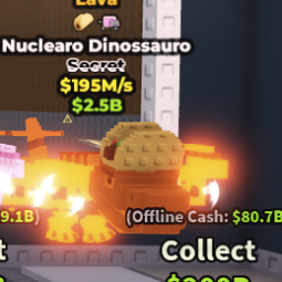 Buy Lava Nuclearo Dinossauro 195M/s 100-249 M/s - Steal a Brainrot
