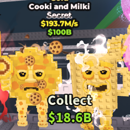 Buy 193.7M/s Cooki and Milki Gold 100-249 M/s - Steal a Brainrot