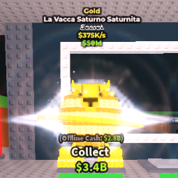 Buy La Vacca Saturno Saturnita Gold 0-24 M/s - Steal a Brainrot